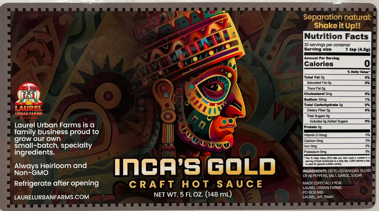 Inca's Gold Hot Sauce - Medium Heat