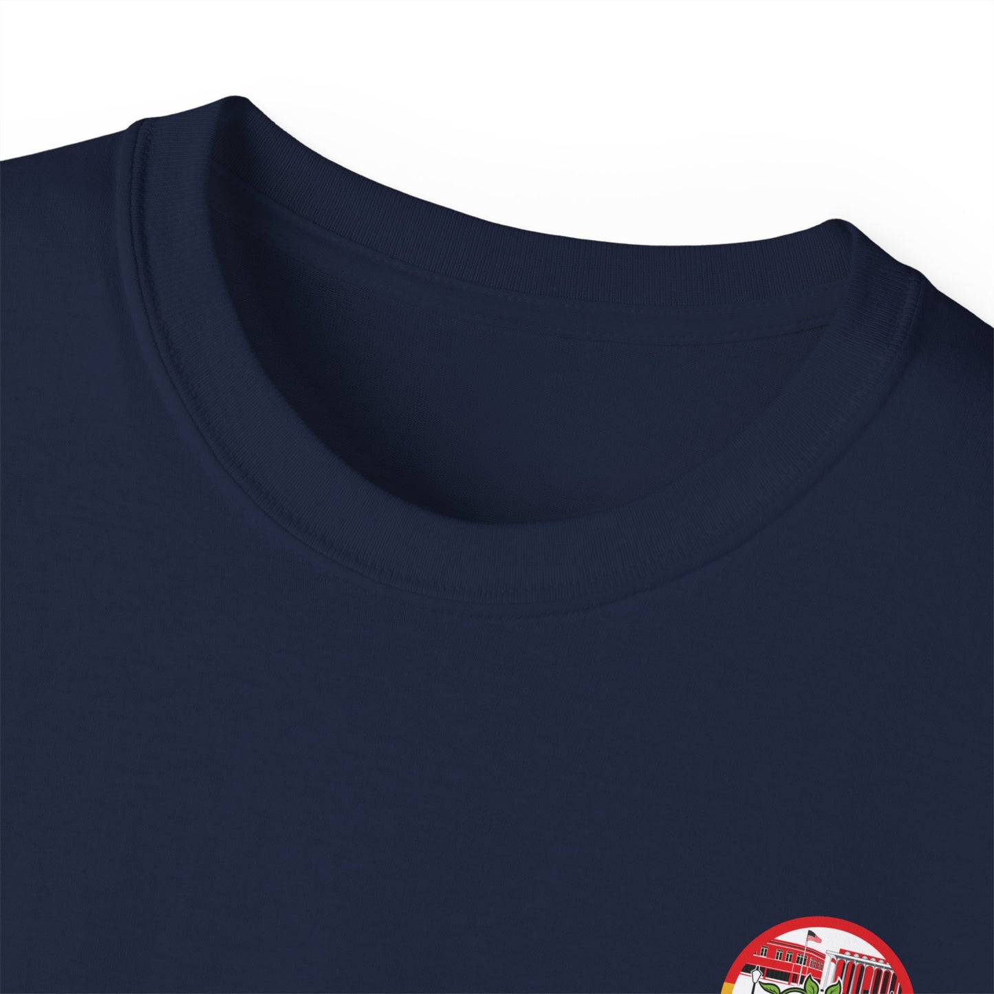Laurel Urban Farms T-shirt with Crew Collar Neck: Layers well with outerwear