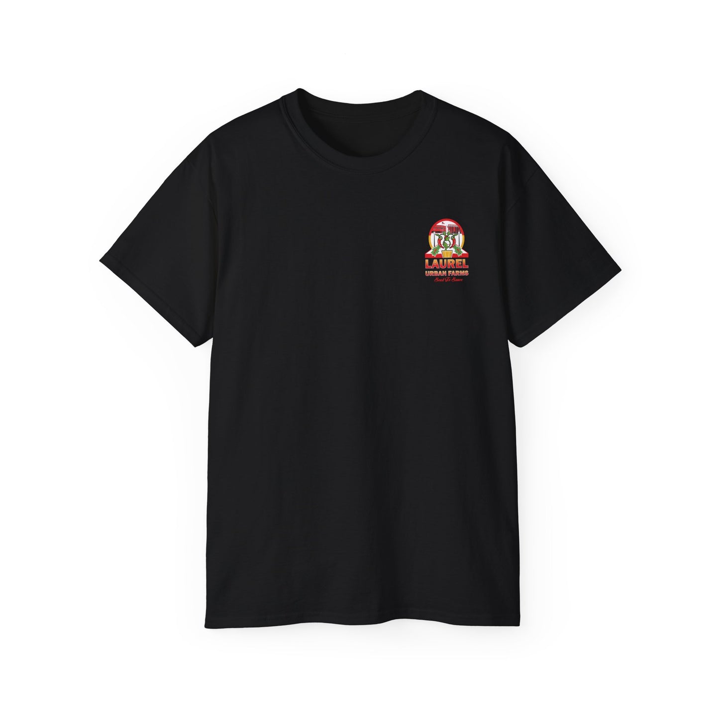 Laurel Urban Farms Logo Cotton T-shirt in Black