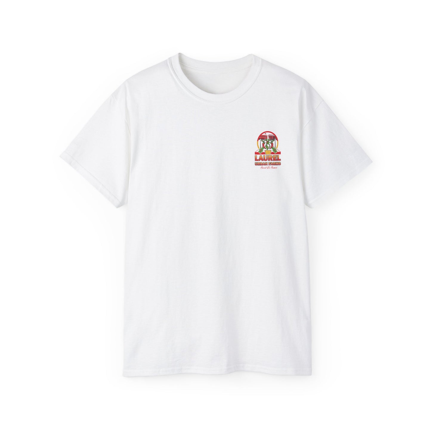 Laurel Urban Farms Logo Cotton T-shirt in White